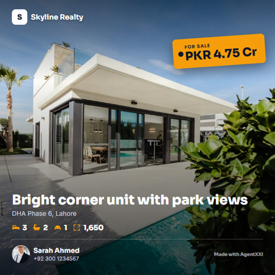 Square property marketing template